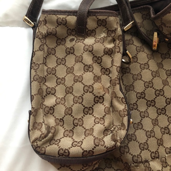 AUTHENTIC GUCCI Monogrammed Handbag - Picture 6 of 10